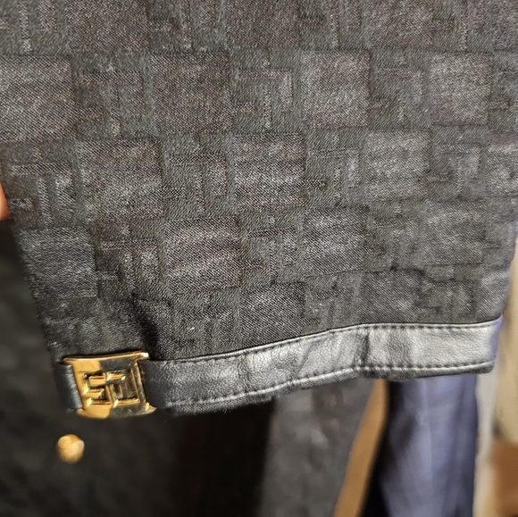 St. John Black Sport Jean Jacket Classic Style - Picture 3 of 4